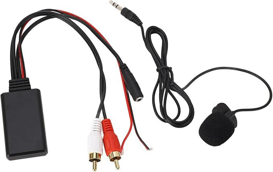 Car Radio Adapter Module,Bluetooth AUX Module 2 Cable Adapter with Easy Microphone for for for