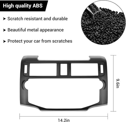 Hoolcar Dashboard Center Console Navigation Trim Panel Decoration GPS Interior Cover Trim Accessories Compatible with Toyota 4Runner 2010-2019, Matte Black