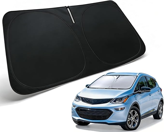 Windshield Sun Shade for 2017-2023 Chevy Bolt Accessories, Car Front Window Sun Visor Protector & Heat Shield | 240T Sunshade Protection Blocks UV Rays Keep Your Car Cooler