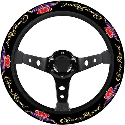 GENANY Royal Whisky Steering Wheel Cover, Non Slip Polyester Car Wheel Protector for Car SUV Truck, Universal 15 Inch