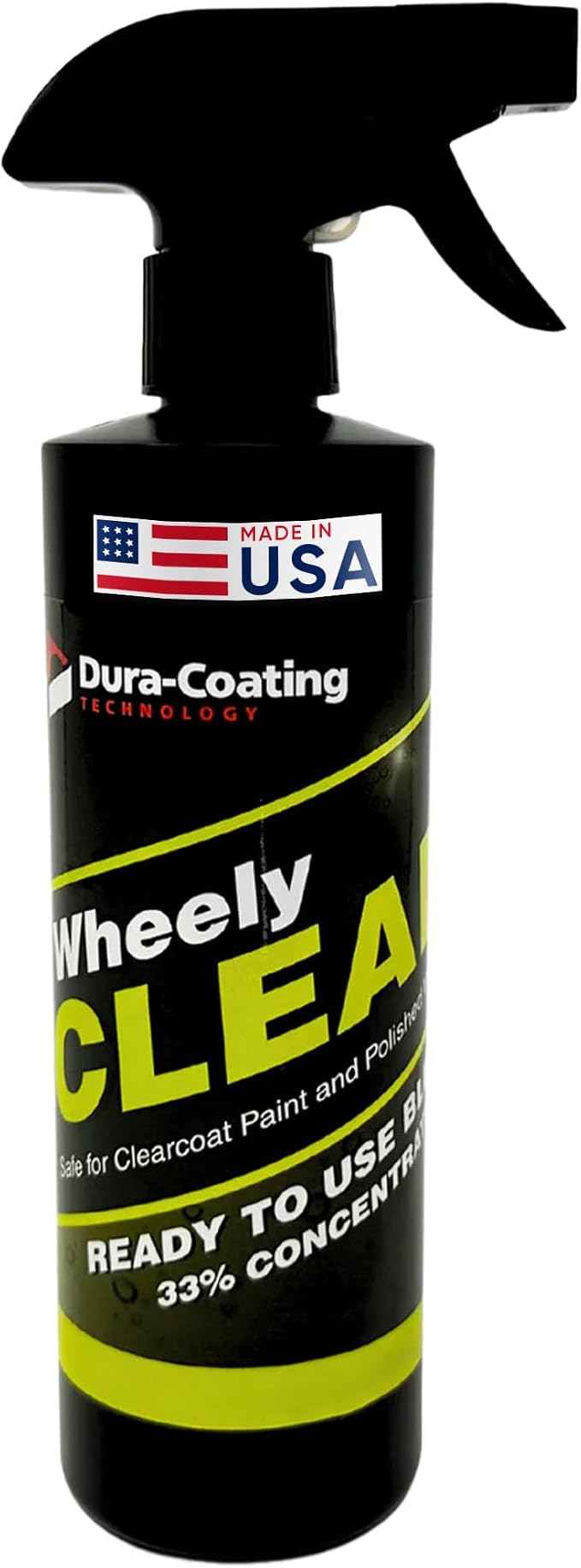 DURA-COATING TECHNOLOGY Wheely Clean - Professional Wheel Cleaner Spray - Ready-to-Use Tire Cleaner and Rim Cleaner - Suitable for Aluminum, Chrome, or Clear-Coated Wheels - Removes Brake Dust - 16 oz