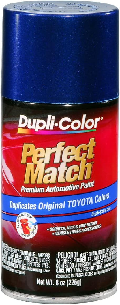 Dupli-Color EBTY16127 Perfect Match Automotive Spray Paint – Toyota Stellar Blue Pearl, 8L7 – 8 oz. Aerosol Can