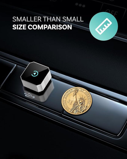 2026 Wireless CarPlay Adapter for iPhone ＆ Android Auto Mini Wired to Wireless Apple Car Play Adapter Plug & Play Compatible for iPhone iOS 10+ Android 11+ with After 2016 Cars