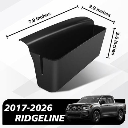 Muslogy for 2017-2024 2025 2026 Ridgeline Center Console Shifter Storage Box ABS Material Console Side Organizer with Stronger Tape Compatible with Honda Ridgeline 2017-2026 (Only Passenger Side)