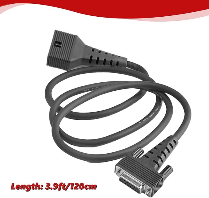 Main Cable Fit for Ancel FX2000 DB15 OBD2 Diagnostic Scanner 16-PIN Male to 15-PIN Female OBD-II Test Replacement Cable Connector Adapter - 3.9ft/120cm