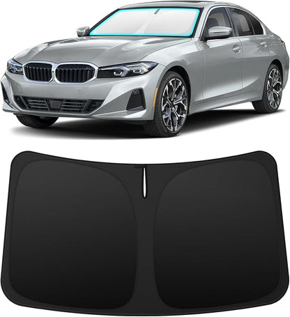 INSAUTO Custom Fit Windshield Sun Shade Accessories for BMW 3 Series 2019-2026 (330i/M340i), Foldable Front Window Sunshade, UV & Heat Reflector, Keeps Interior Cool, Includes Storage Bag