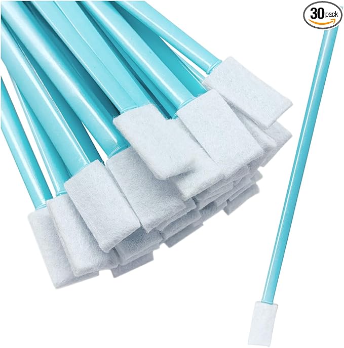 Cleaning Swab Sticks, Small Cleaning Sponge Tip for Tight Spaces, Disposable Crevice Cleaning Brush Kit, Universal Automotive Detailing Tools Accessories for SUV, Sedan, Truck (30PCS)