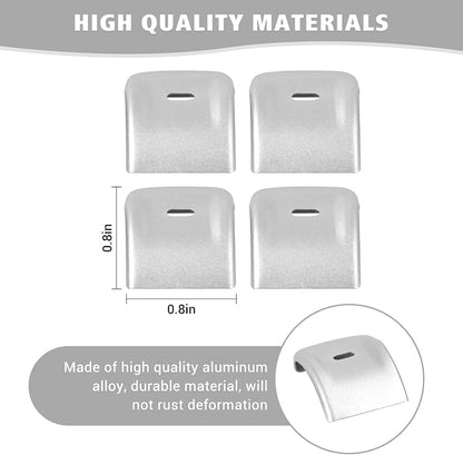 Jimen for JK Window Button Covers, 4PCS Center Console Window Switch Cover Interior Trim Kits Compatible with Jeep Wrangler JK & Unlimited 2012-2018, Aluminum Alloy (Silver)