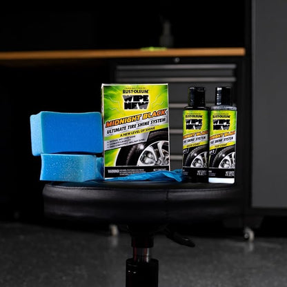 Wipe New Rust-Oleum 381405 Midnight Black Ultimate Tire Shine System
