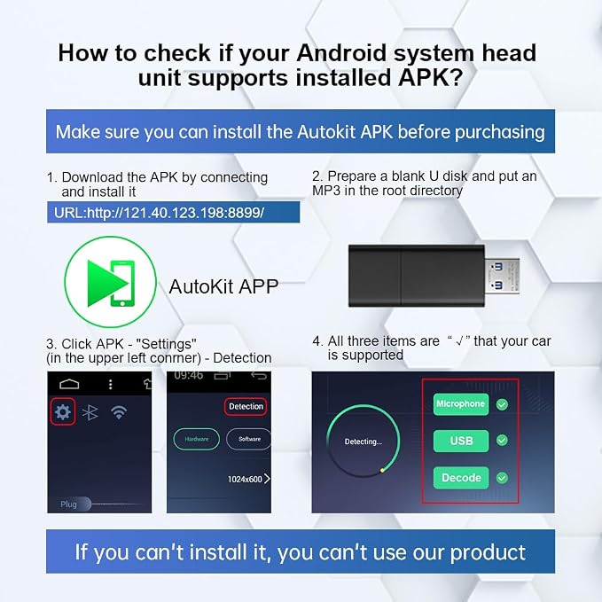 CarlinKit CarPlay Dongle only for Car with Android Head Unit System 4.4.2+,New Upgrade Version,Built-in APK App,Support Wired/Wireless CarPlay,Wired/Wireless Android Auto,Online Upgrade etc.
