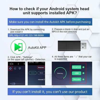 CarlinKit CarPlay Dongle only for Car with Android Head Unit System 4.4.2+,New Upgrade Version,Built-in APK App,Support Wired/Wireless CarPlay,Wired/Wireless Android Auto,Online Upgrade etc.