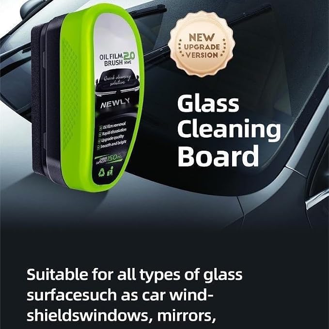 Oil-Free Car Glass Brushes, Upgrade Clear Vision Glass Cleaner, Automotive Oil Film Cleaning Brush for Car Windows, Clearvision Cars Windshield Cleaner Tool (150ml)