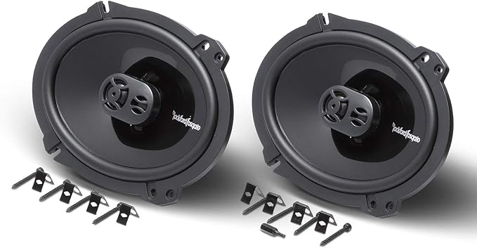 Rockford Fosgate P1683 Punch 6"x8" 3-Way Coaxial Full Range Speakers - Black (Pair)