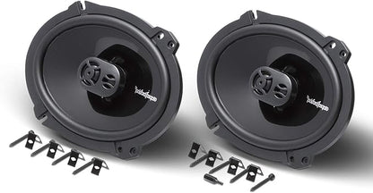Rockford Fosgate P1683 Punch 6"x8" 3-Way Coaxial Full Range Speakers - Black (Pair)