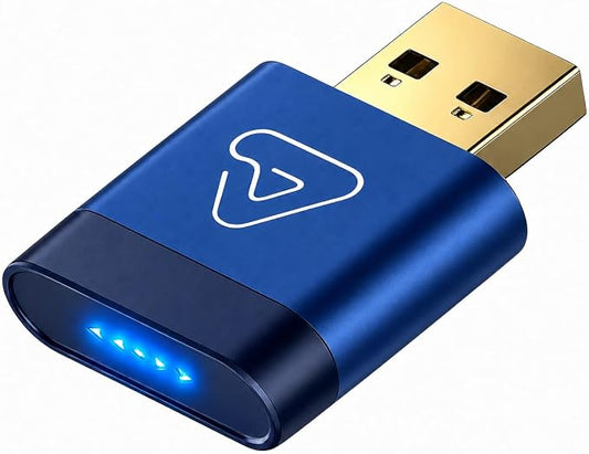 Wireless CarPlay Dongle – Wired to Wireless CarPlay Adapter for iPhone, Fast Auto Link, Metal Housing, Gold-Plated USB