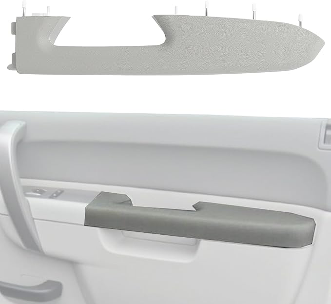 Upgraded Door Armrest Repair Kit Right Passenger Side Door Panel Handle Gray Compatible with 2010-2014 Chevy Silverado GMC Sierra 1500 2500HD 3500HD Replaces 22818471
