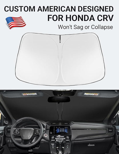Proadsy 2026 Upgrade Front Windshield Sun Shade Foldable Sunshade Protector Custom Fit 2017-2022 CRV SUV LX EX EX-L EX-L Navi Touring Accessories