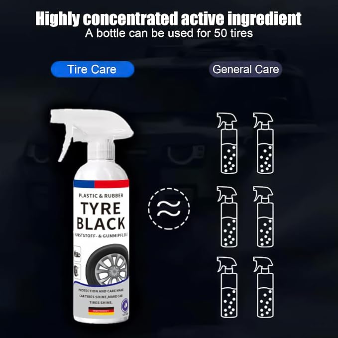 Car Tire Shine - Vehicle Tyre Cleaning Product - Automotive Wheel Protectant | for Trucks Sedans RVs SUVs Auto Enthusiasts Fleet Managers Vehicle Presentation Seasonal Maintenance