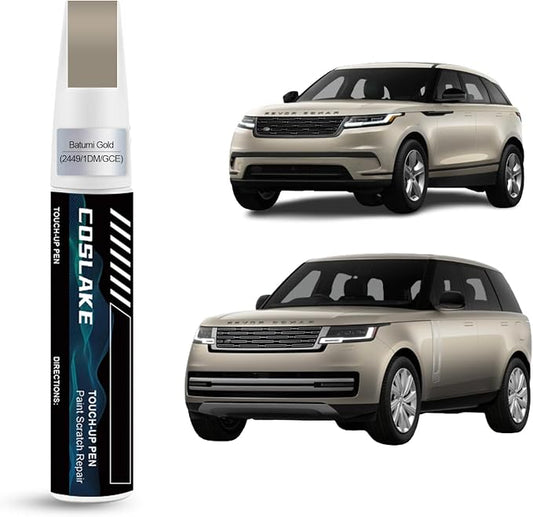Car Touch Up Paint(Batumi Gold(2449/1DM/GCE)) for Landrover, Car Paint Scratch Repair Kit, Quick & Easy Solution to Repair, 2 in 1 Scratch Remover Pen with 2PCS Disposable Micro Applicators