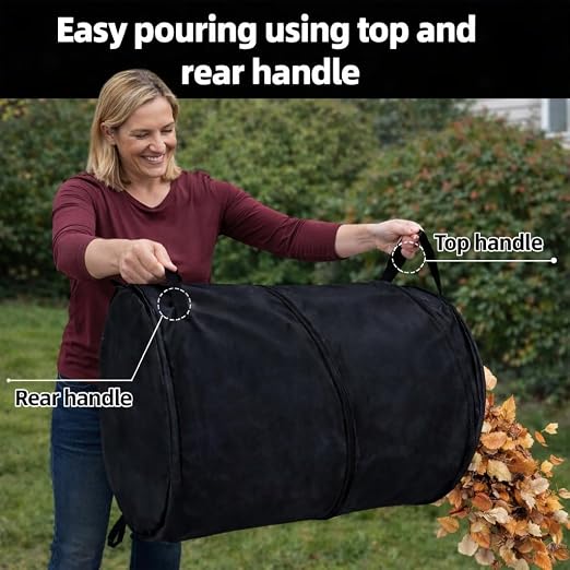 GNTR Supply Deluxe Durable Pop-Up Trash Can – Collapsible Garbage Bin with Zippered Lid for Camping, Home, and Outdoor Use – 30 Gallon