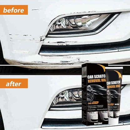 Car Scratch Repair Wax with Sponge and Towel, 2026 New Upgrade Car Scratch Remover Wax, Automotive Scratch Repair, Professional Car Paint Repair Compound for Deep Scratches (120g*2)