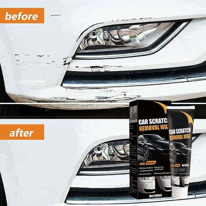 Car Scratch Repair Wax with Sponge and Towel, 2026 New Upgrade Car Scratch Remover Wax, Automotive Scratch Repair, Professional Car Paint Repair Compound for Deep Scratches (120g*3)