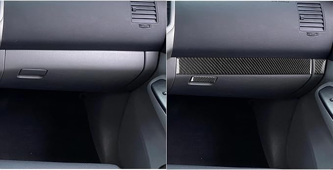 NVCNX Real Premium Carbon Fiber for Toyota 2nd Gen Tacoma Accessories 2005-2015 2006 2007 2008 2009 2010 2011 2012 2013 2014 Car Dash Passenger Side Panel Cover Interior Trim Sticker Decal 3PCs