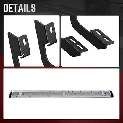 DNA Motoring 6.5" Flat Running Boards Side Step Nerf Rails Bars Compatible with 2004-2014 Ford F150, Fits Standard Cab Models, STEPB-U-F15004-T1-S