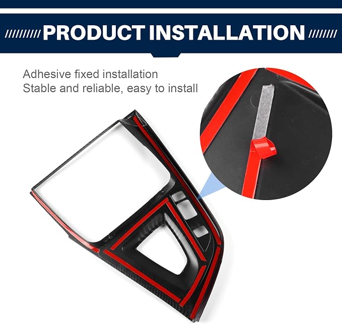 for BMW Gear Shift Panal Cover, Carbon Fiber Style Car Center Console Interior Trim F30 Accessories for F30 F31 F32 F33 F34 F36 328i 320i 335i 330i 435i 420i 430i 440i 425i Not Fit F35