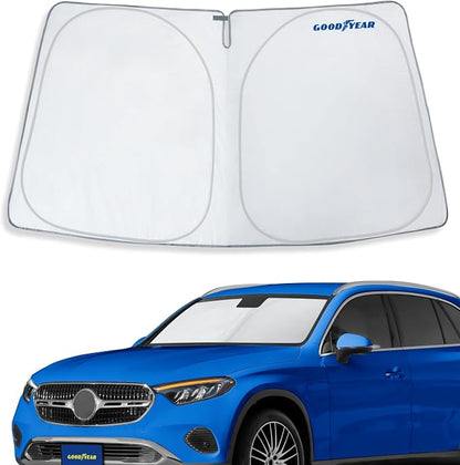 Goodyear Foldable Windshield Sunshade for Mercedes-Benz GLC 2023-2026, SUV car Accessories, Sunshade Cover, Sun Shade Car Windshield, Window Sun Blocker - GY008375