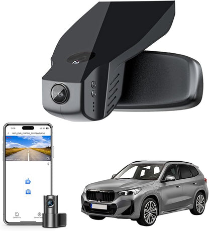 Mangoal Front 4K & Rear 1080p Dash Cam Custom for BMW X1 Gen2 F48/F49 2017 2018 2019 2020 2021 2022(Model B), sDrive28i xDrive28i, OEM Style, 2160P UHD Video, WiFi & APP, GPS, 128GB Card