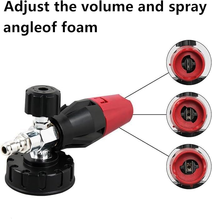Sooprinse Foam Cannon Kit with Pressure Washer Short Gun, 1 L Snow Foam Lance with 1/4 Inch Quick Connector, Foam Blaster with Pressure Washer Gun,4000 PSI, Black