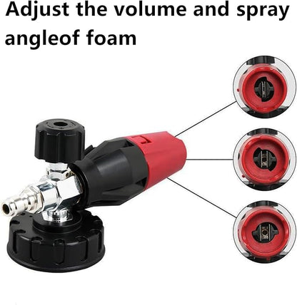 Sooprinse Foam Cannon Kit with Pressure Washer Short Gun, 1 L Snow Foam Lance with 1/4 Inch Quick Connector, Foam Blaster with Pressure Washer Gun,4000 PSI, Black