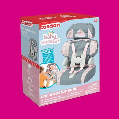 Casdon Grey Car Booster Seat. Dolls Car Booster Seat for Children Aged 3+. Suits Dolls Up to 35cm in Size