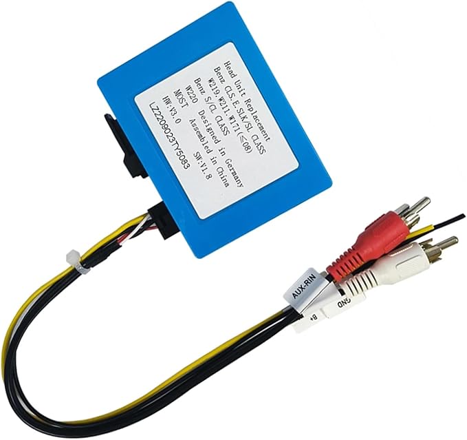 LEXXSON Optic Fiber Decoder for Mercedes-Benz ML/GL/R Class/S W221/CLS, Optical Box Most Adapter for Porsche 911 Cayman, Optic Car Radio Stereo Audio Converter Amplifier Replacement for BMW Audi VW