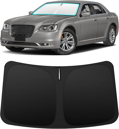 INSAUTO Custom Fit Windshield Sun Shade Accessories for Chrysler 300/300C 2011-2023, Foldable Front Window Sunshade, UV & Heat Reflector, Keeps Interior Cool, Includes Storage Bag