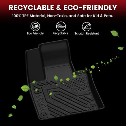 LASFIT Floor Mats & Cargo Liner for 2016-2026 Volvo XC90 Non-PHEV 6 Seats Only, Custom Fit All Weather TPE Floor Liners, Refined Interior Protection, 1st 2nd 3rd Row Mats, Trunk Mat & Backrest Mats