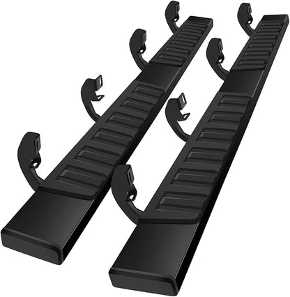 COMNOVA Side Step Nerf Bar Running Board Replacement for Ford F-150 Crew Cab 04-14（4 Full Size Door）,6 Inch Step Pad Design,OE Style (Black Powder-Coating)