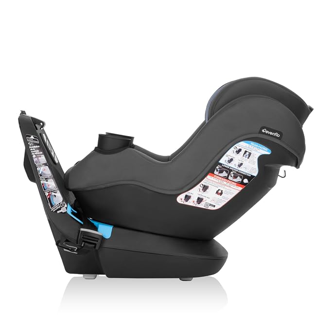 Evenflo REO by Revolve360 Rotating 2-in-1 Convertible Car Seat, 360 Degrees, Infant to Toddler, Forward and Rear Facing, Compact Design, One-time Install (Brookline)