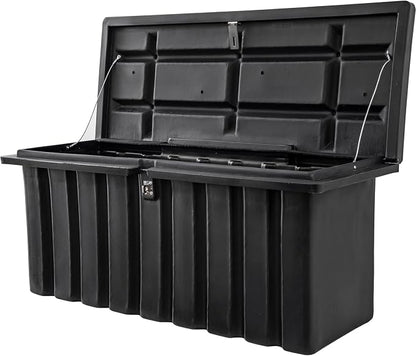 Buyers Products 1712250 Poly Outdoor Multi-Purpose All Weather Utility Storage Bin Box, 8.4 cu. Ft, Job Site Box, Outdoor Storage and Organizer, Made in USA, Black