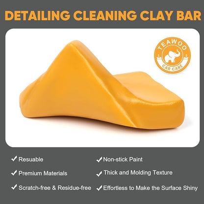 TEAWOO Car Clay Bar 4 Pack 400g, Premium No Scratch Magic Clay for Car Wash, Auto Detailing Cleaner for Auto, SUV, RV, Truck & Glass