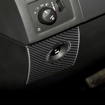 Car Inner Trunk Switch Button Sticker Real Premium Carbon Fiber Trim Compatible with Dodge Charger 2008 2009 2010 Decor Interior Accessories Decal Black