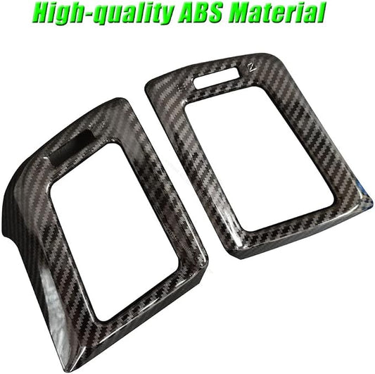 BOYUER for Toyota RAV4 2013 2014 2015 2016 2017 2018 2PCS ABS Dashboard Central Console Air Conditioning A/C Vent Panel Frame Interior Decoration Trim Accessories(Carbon Fiber) Enhance Fashion Sense
