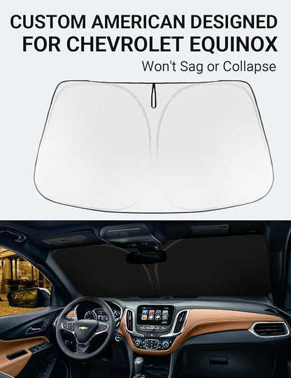 Proadsy 2026 Upgrade Front Windshield Sunshade Foldable Sun Shade Protector Custom Fit/Chevy Equinox 2017-2024 Accessories