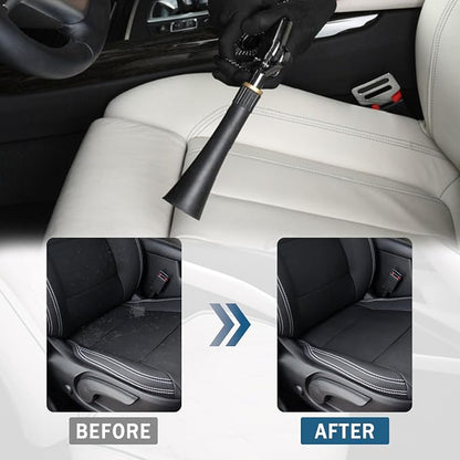 Car Cleaning Air Gun with 2 Nozzle Sets,Interior Cleaning Kit for Vehicle Upholstery, Carpet, and Seats
