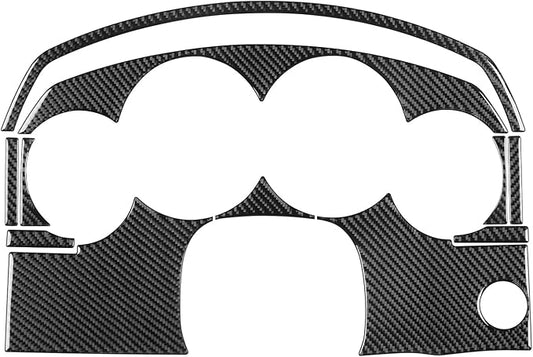 Compatible with Dodge Charger 2008 2009 2010 Real Premium Soft Carbon Fiber Decor Car Speedometer Sticker Kit Interior Accessories Decal Cover 11pcs Black