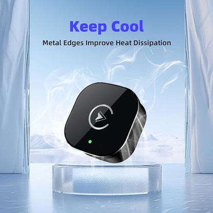 【2026 Upgarded】Wireless CarPlay Adapter for iPhone, Mini USB Design for Cars with Wired CarPlay, Fast Connection,5.8GHz WiFi,No Delay, Compatible with iOS 10+ & iPhone 6+, USB/Type C,Plug and Play
