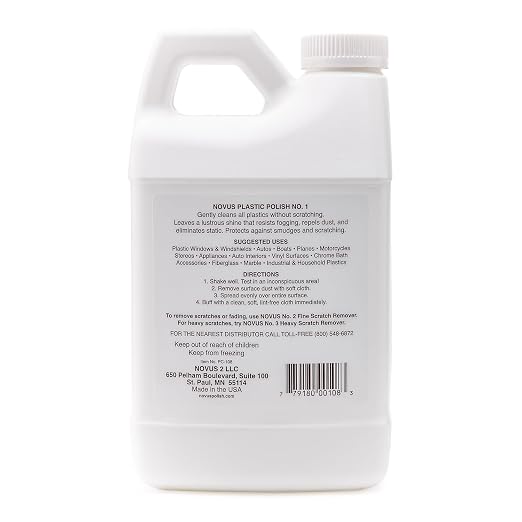 NOVUS 7050 | Plastic Clean & Shine #1 | 64 Ounce Bottle