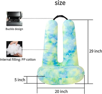 FHSGGP Travel Pillow Car Travel Sleep Support Pillow | 2-in-1 Lap Pillow and Car Pillow With Neck and Body Support for Adults and Kids on Long Trips Kids Travel Pillow Green