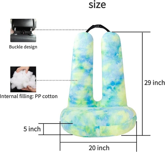 FHSGGP Travel Pillow Car Travel Sleep Support Pillow | 2-in-1 Lap Pillow and Car Pillow With Neck and Body Support for Adults and Kids on Long Trips Kids Travel Pillow Green